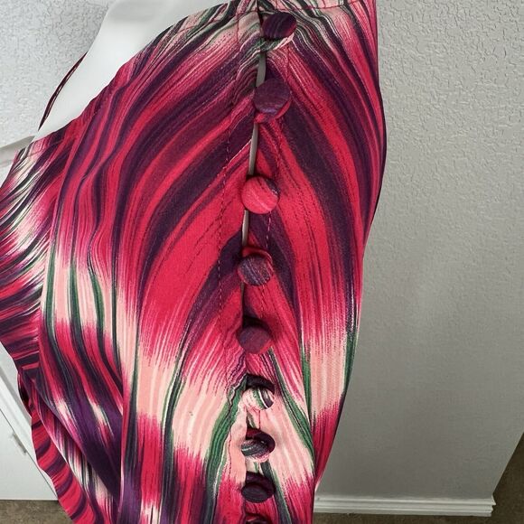 Parker Womens Sz S Dress Silk Mini Blouson Colorful * Tiny Flaw - Picture 7 of 8